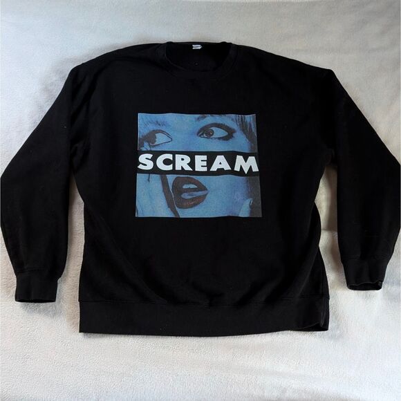 Scream Movie Graphic Sweatshirt Men's Unisex 2XL Black Poster Logo - Picture 2 of 7